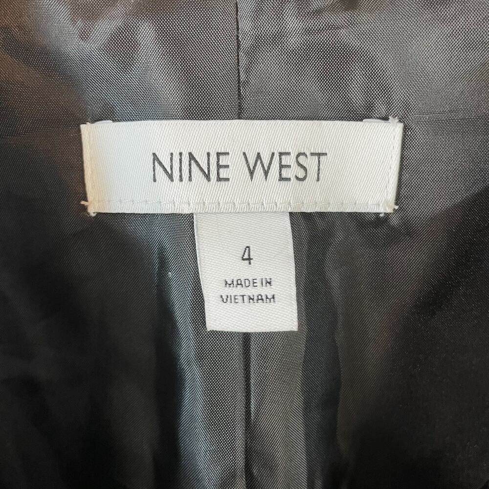 NWT Nine West Women's Single Button Blazer Black Size 4 Business Career Office - Picture 6 of 9